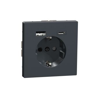 Розетка силовая с USB Systeme Electric Merten System Design BD-1510948