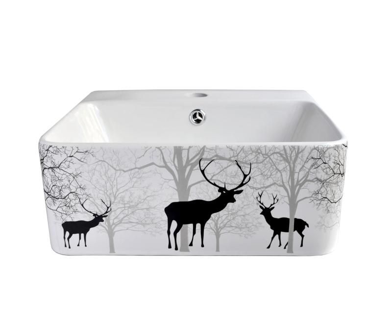 Раковина накладная Bronze de Luxe Black deer 1060BD фото 2