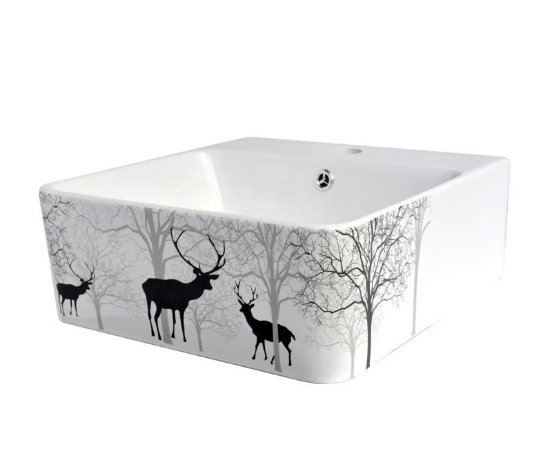 Раковина накладная Bronze de Luxe Black deer 1060BD фото 3