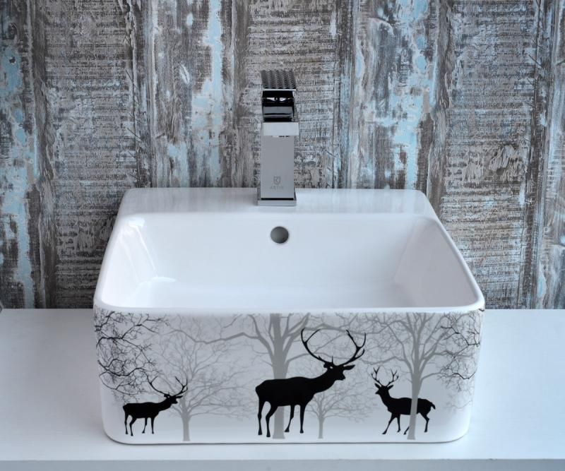 Раковина накладная Bronze de Luxe Black deer 1060BD фото 4