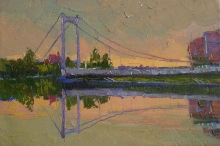 Картина "Мост через реку Суру" Головченко Алексей