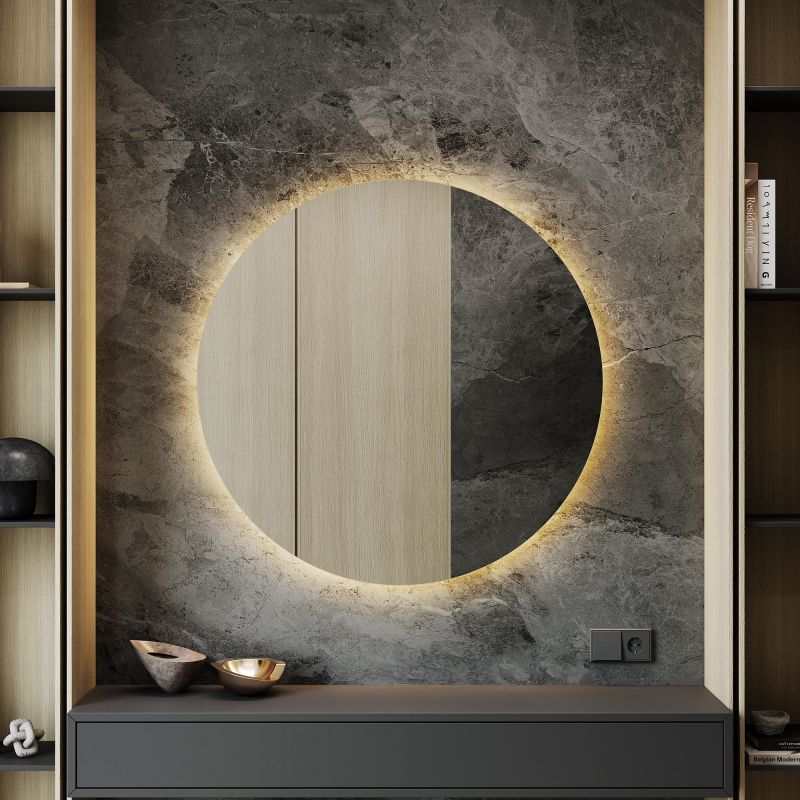 Зеркало безрамное с теплой подсветкой GENGLASS RAUNTEL NF LED L BD-2374129 фото 2