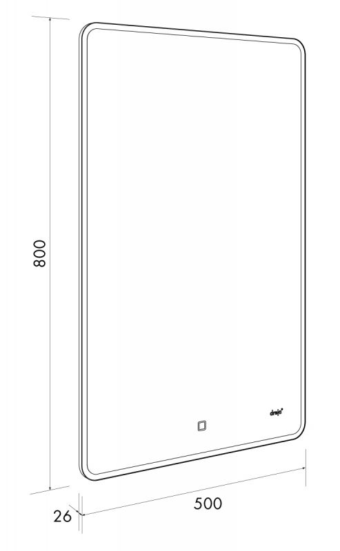 Зеркало LED-подсветка Dreja  POINT 99.9026 50x80