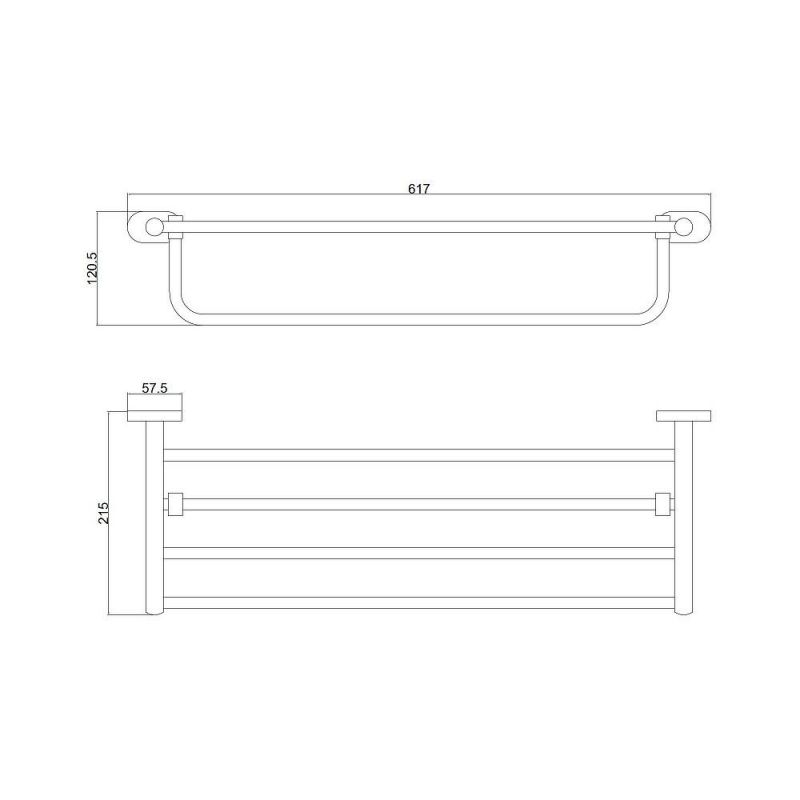 Полка для полотенец BELZ B90024, хром