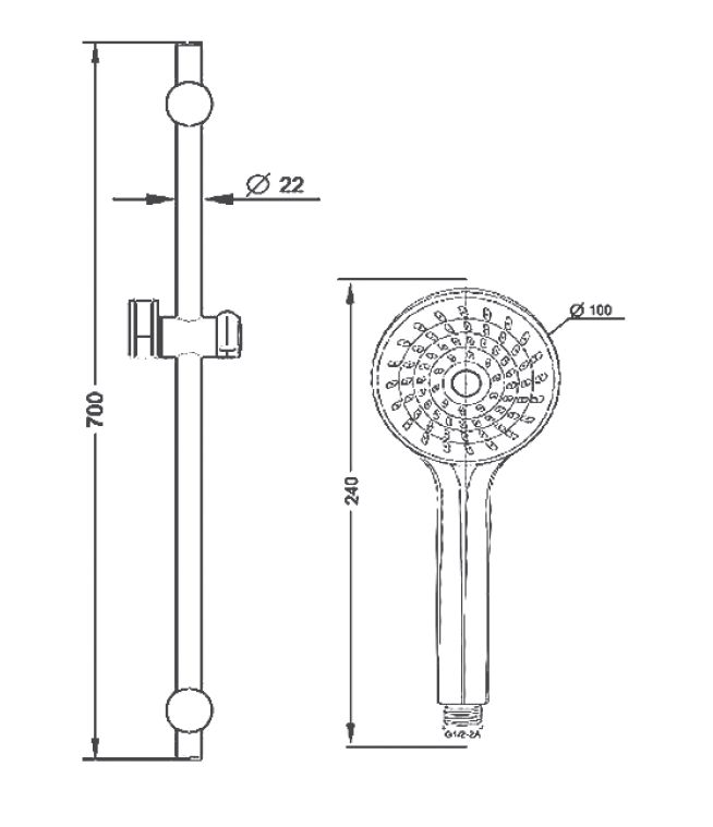 Душевой гарнитур ESKO SSS751