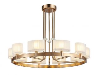 Люстра French gold White matt glass Newport 4330 G9 60W 4338+2/C new gold