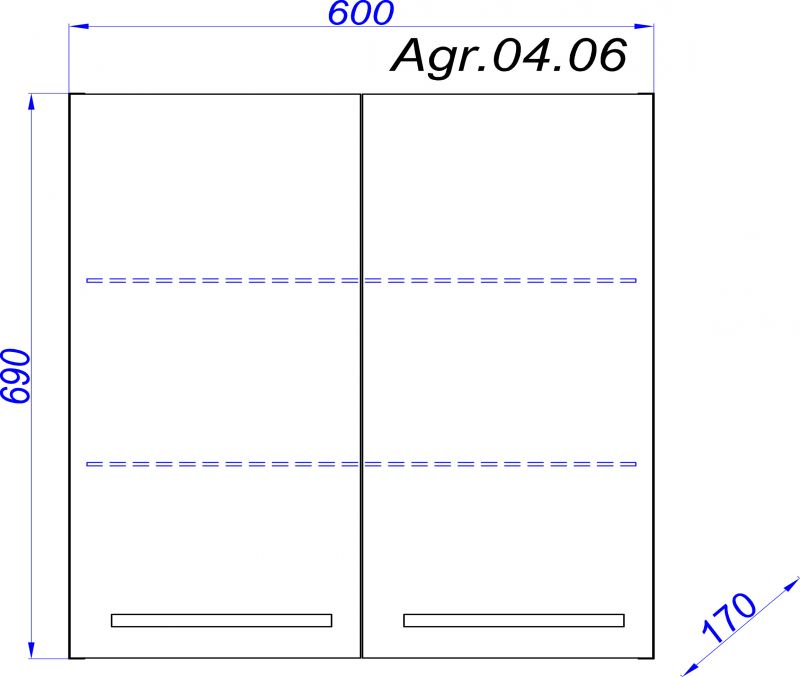 Шкаф подвесной Aqwella‎ Allegro Agr.04.06