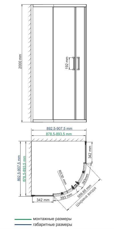 Душевой уголок WasserKRAFT Main 41S01 90x90 см фото 3