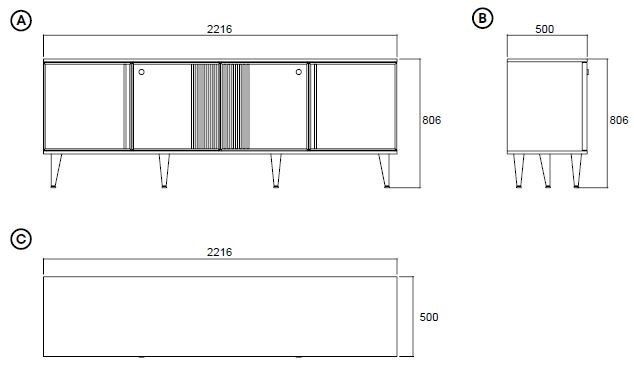 Сервант Enza Home Praga BD-1715709