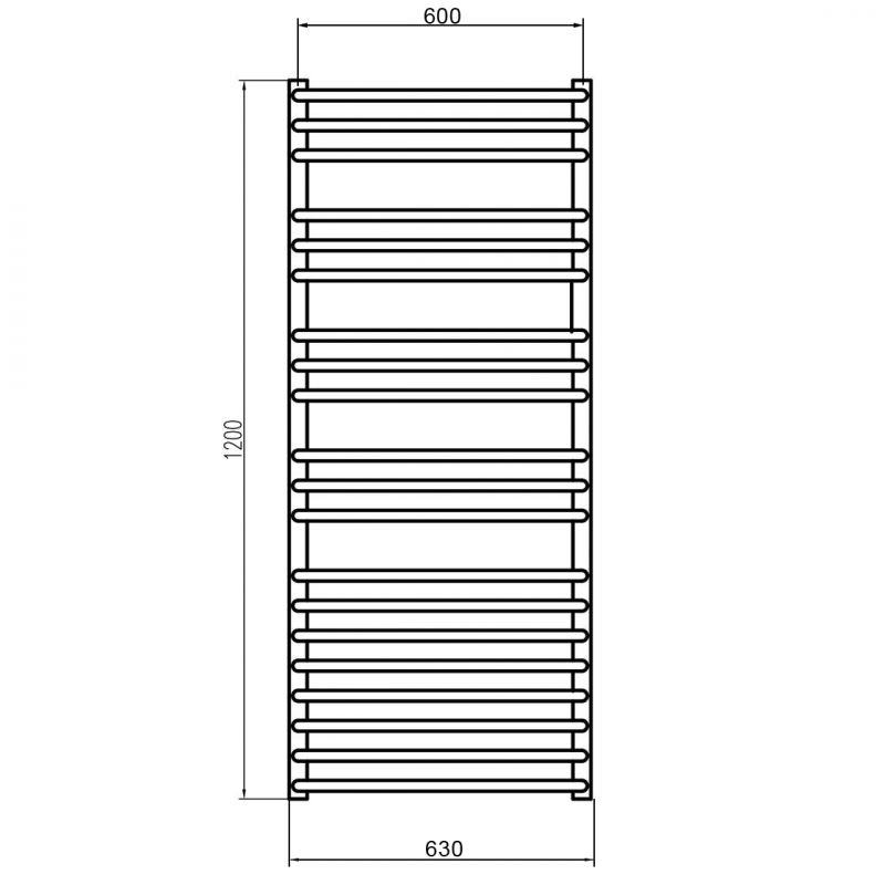 Полотенцесушитель водяной Grota FORTE Форте 63/120