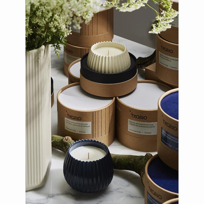 Свеча ароматическая lemon, mandarin & neroli из коллекции edge, бежевый, 30 ч Tkano BD-3043149 фото 10