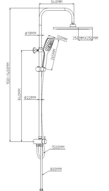 Душевая система ESKO Eiger ST1300