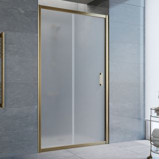 Душевая дверь Vegas Glass ZP 105 05 10, профиль бронзовый, стекло матовое