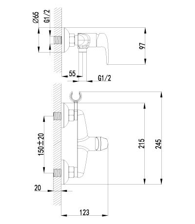 Гигиенический душ со смесителем Lemark Pramen LM3318G, золото