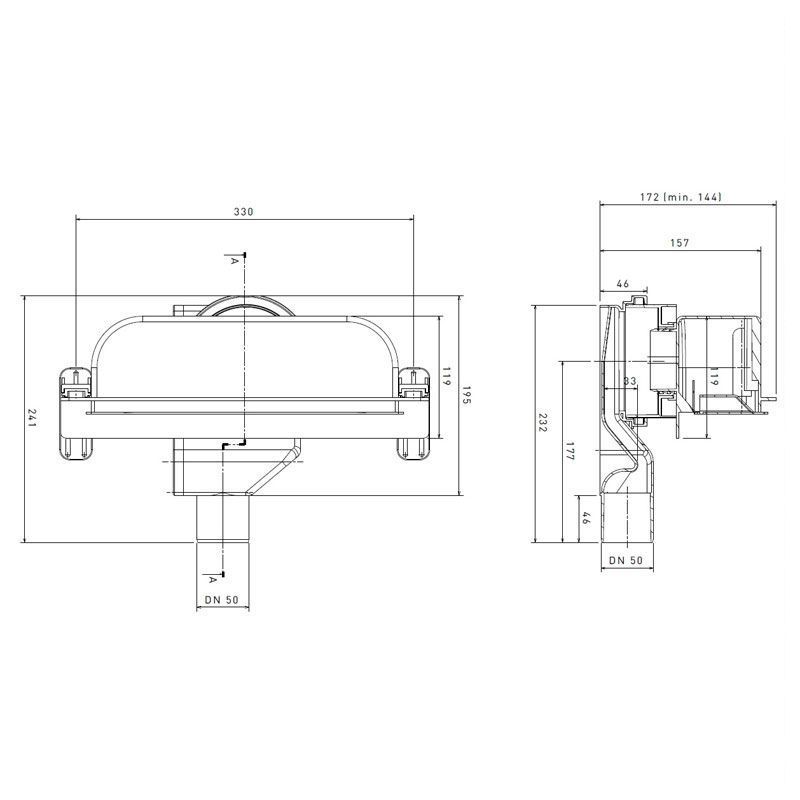 Душевой лоток Pestan Premium Wall Drain 13100060 33 см