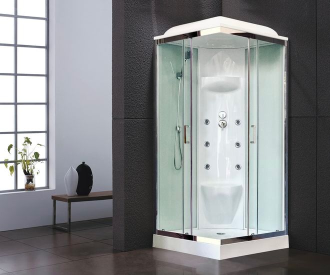 Душевая кабина Royal Bath RB80HP7-WT-CH 80x80 фото 2