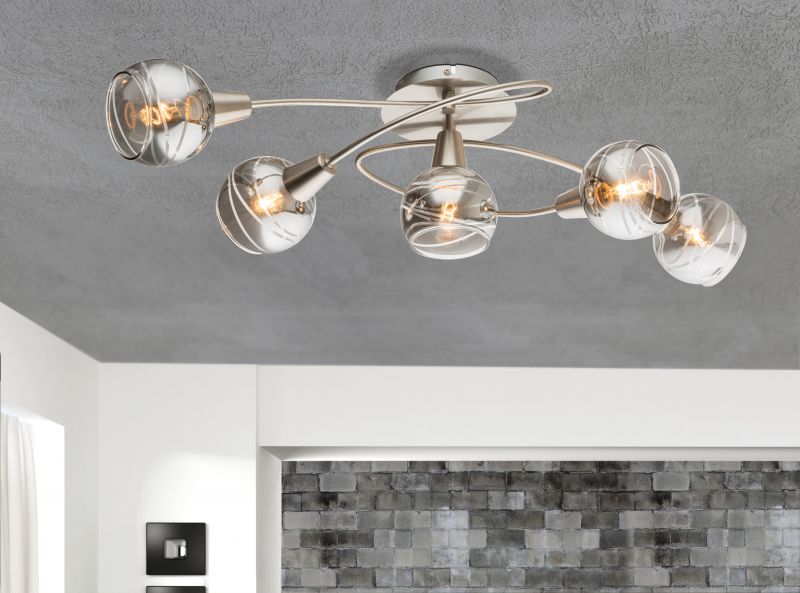 Потолочная люстра Globo Lighting Roman E14 3000К (теплый) 4W 54348-5 фото 4