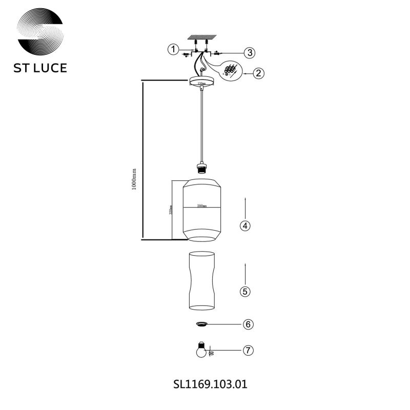 Подвес ST Luce MARMO SL1169.103.01