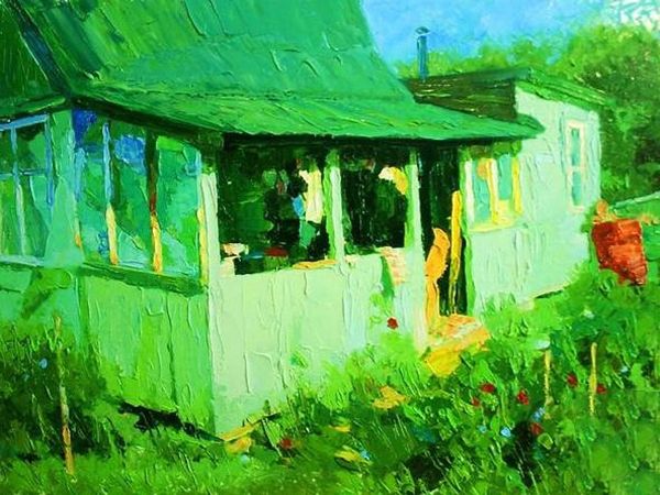 Картина "Зеленый домик" Михаил Рудник