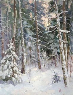 Картина "В зимнем уборе" Вилков Андрей