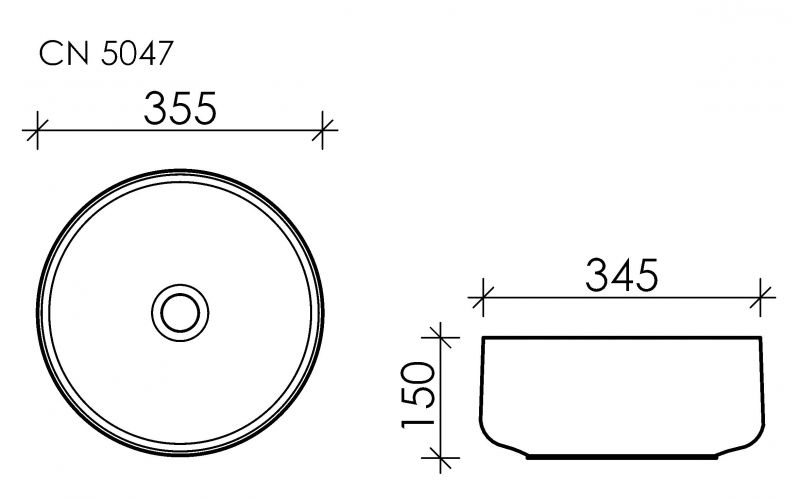 Умывальник-чаша Ceramica Nova Element CN5047 35,5 см фото 9