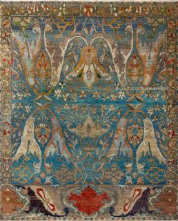 Индийский ковер из шерсти Carpet «ZIEGLER VINTAGE» AC228-BLU-MIX(246x306) 246 x 306 см