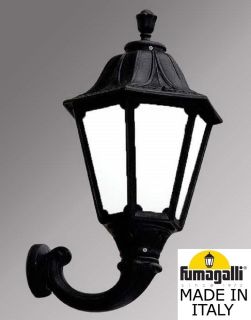 Уличный настенный светильник Fumagalli NOEMI черный, бежевый E35.132.000.AYH27