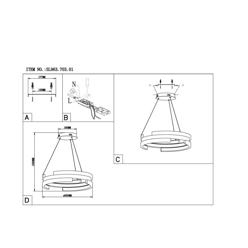 Люстра подвесная GENUINE SL963.703.01