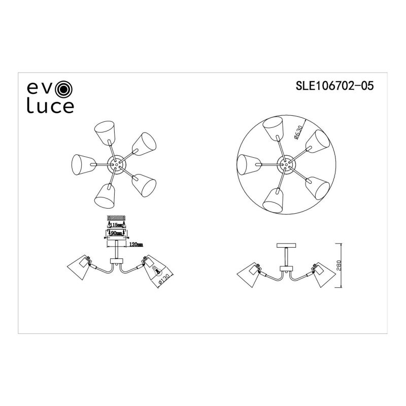 Светильник потолочный Evoluce LERE SLE106702-05