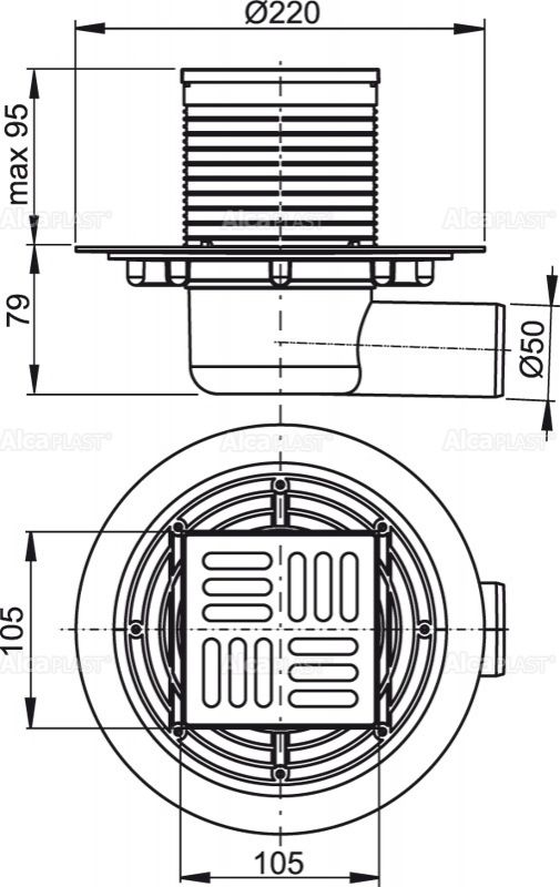 Сливной трап AlcaPlast APV1321