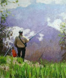 Картина "Рыбалка" Михаил Рудник