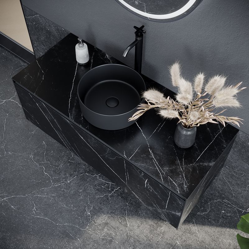 Тумба для раковины Sancos Stone ST120NM 120 см, nero Marquina фото 2