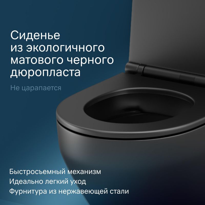 Подвесной унитаз AM.PM Spirit V2.0  C701700MBSC черный с микролифтом