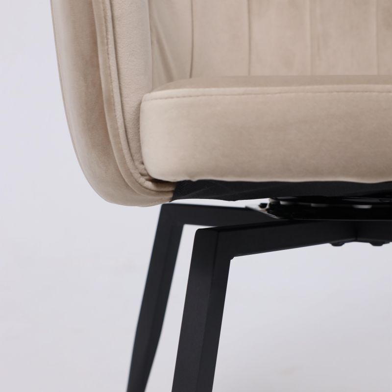 Кресло MELON, поворотное, бежевый велюр/черный 102945
