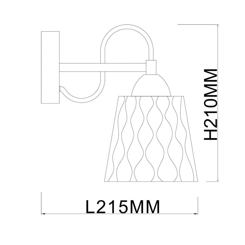 Настенный светильник Escada 1125/1A E27*40W Brass