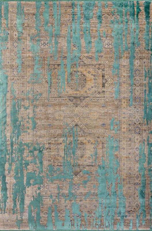 Иранский ковер из вискозы и полиэстера Carpet «JAZZY Collection» 8503-GRN 240 x 340 см фото 1
