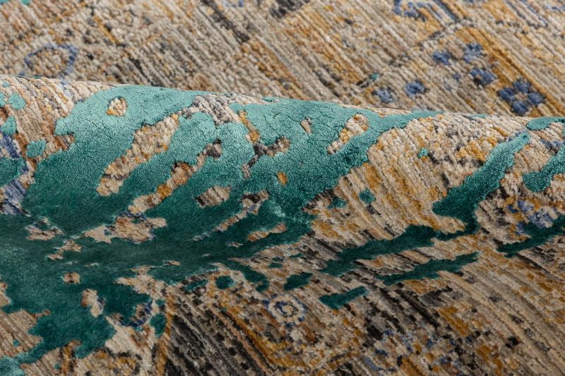 Иранский ковер из вискозы и полиэстера Carpet «JAZZY Collection» 8503-GRN 240 x 340 см фото 3