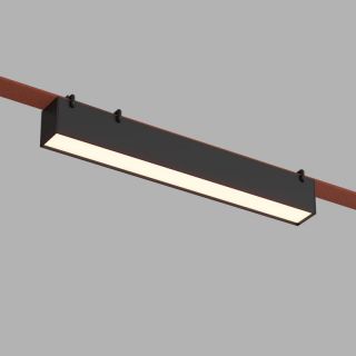 Cветильник  Denkirs Linear для трека-ремня Belty L323*W40*H45мм, 48V DC, 12W, RA90, 120°, 3000K, IP20, черный, алюминий DK5575-BK