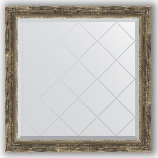Зеркало с гравировкой в багетной раме 83x83 Evoform EXCLUSIVE-G BY 4307 старое дерево с плетением