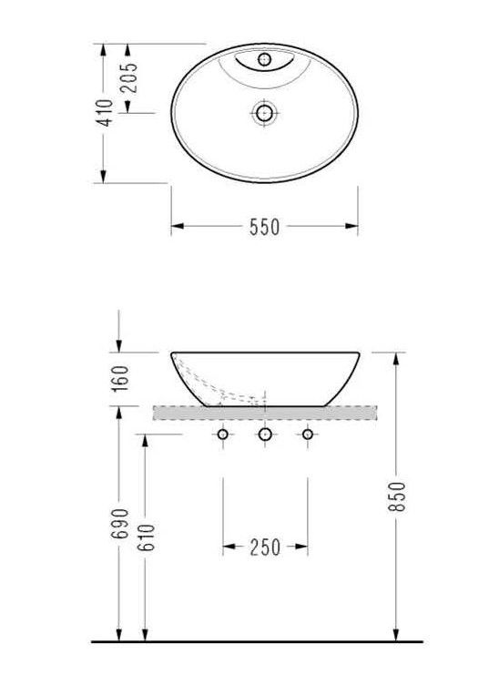 Раковина Serel WASHBASIN 55x41x16 CH34 фото 4