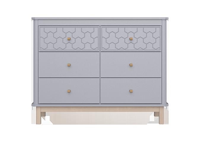 Комод Ellipsefurniture Classic 6 ящиков (серый) CLMBCD03020196