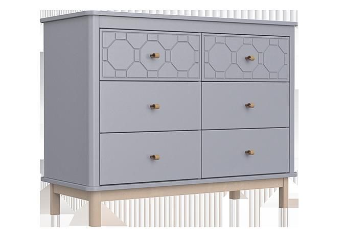 Комод Ellipsefurniture Classic 6 ящиков (серый) CLMBCD03020196