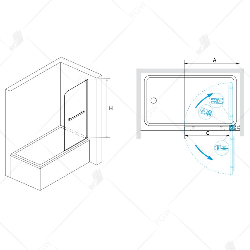 Ограждение на ванну RGW Screens SC-02 03110210-11 100 см фото 2