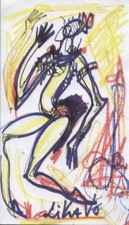 Картина "Танец в желтом свете (4)" Лика Волчек