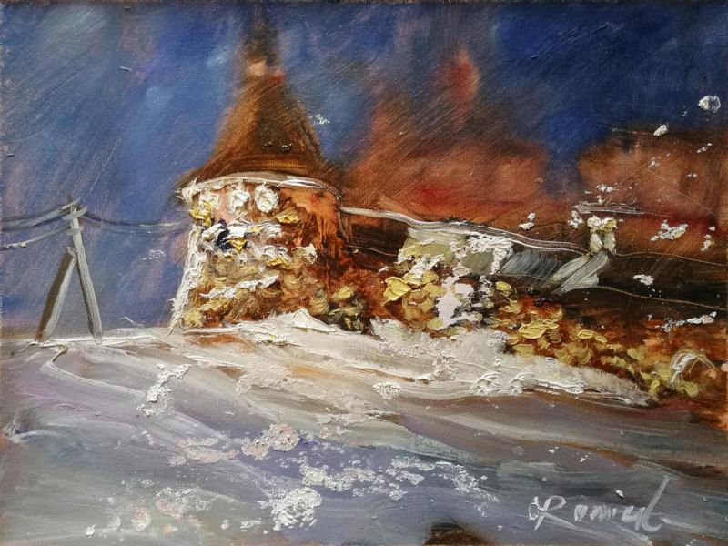 Картина "Стена Соловецкого монастыря" Роман Рахматулин