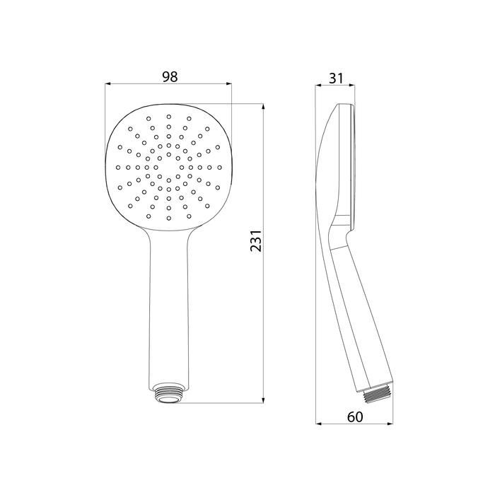 Лейка для душа Iddis Optima Home OPH1FW9i18 белая матовая