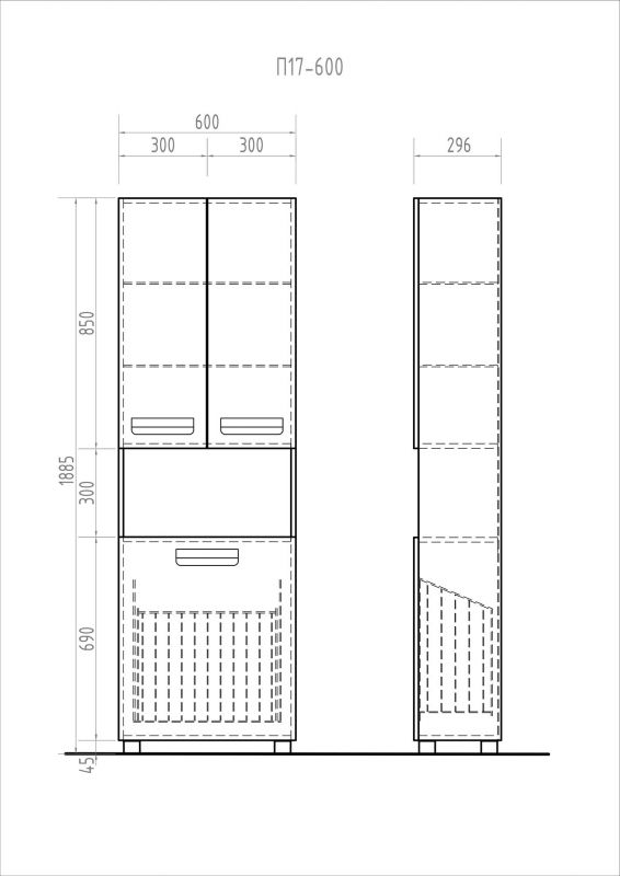 Пенал напольный Vigo Plaza pn.PLA.60 60 см