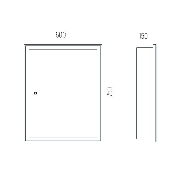 Зеркальный шкаф Corozo Толедо 60/С SD-00001392, 60х75 см, с LED подсветкой