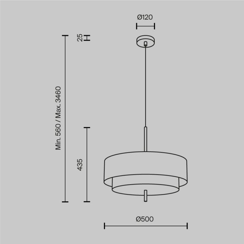 Подвесной светильник Maytoni bergamo 60W E27 MOD613PL-05GR фото 6
