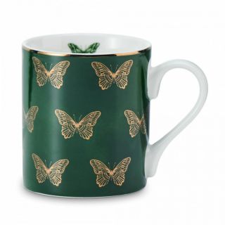 Кружка Kitchen Craft Butterflies Mikasa Hampton зеленая BD-3143576